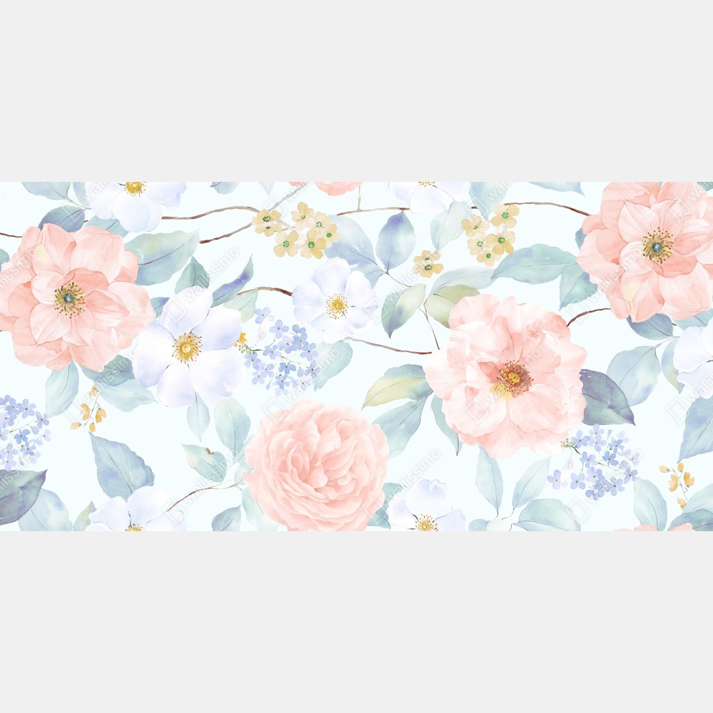 Tischaufkleber und Schreibtischaufkleber zarte pastellblumen in aquarell – Wallnifity® Tischaufkleber und Schreibtischaufkleber zarte pastellblumen in aquarell – Wallnifity®