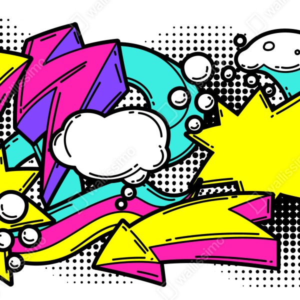 Tischaufkleber und Schreibtischaufkleber farbenfrohes pop-art comicmuster – Wallnifity® Tischaufkleber und Schreibtischaufkleber farbenfrohes pop-art comicmuster – Wallnifity®