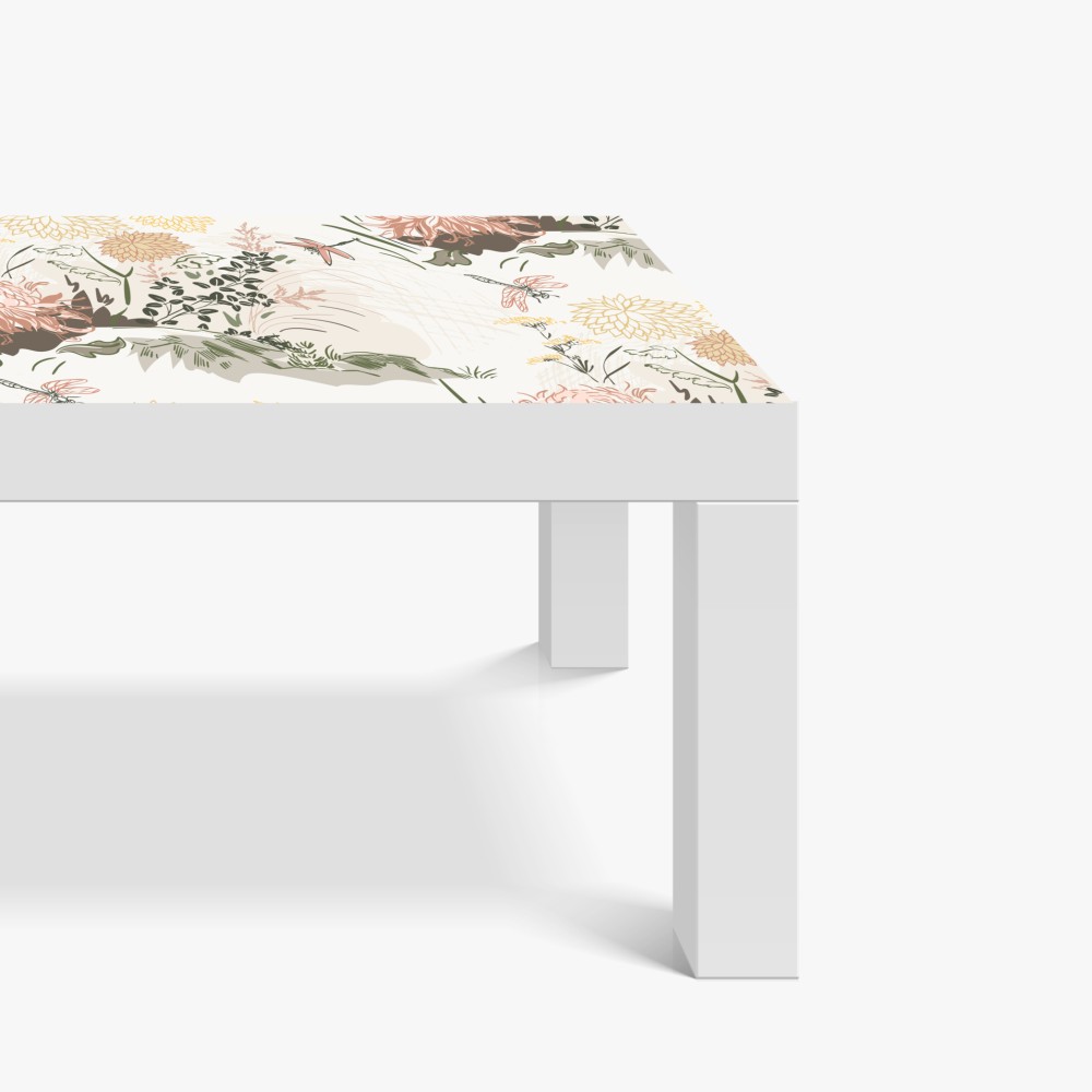 Tischaufkleber und Schreibtischaufkleber zartes pastell-blumenmuster – Wallnifity® Tischaufkleber und Schreibtischaufkleber zartes pastell-blumenmuster – Wallnifity®