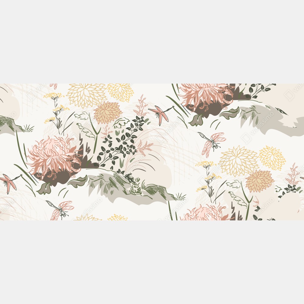 Tischaufkleber und Schreibtischaufkleber zartes pastell-blumenmuster – Wallnifity® Tischaufkleber und Schreibtischaufkleber zartes pastell-blumenmuster – Wallnifity®