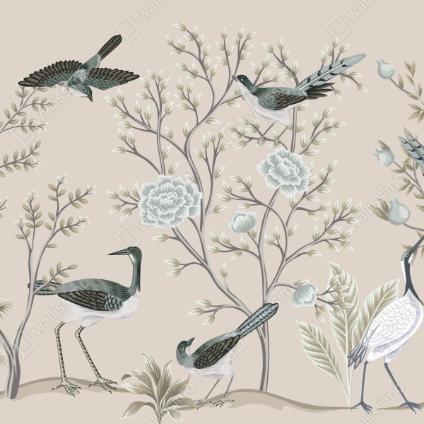 Tischaufkleber und Schreibtischaufkleber elegante vögel und blühende zweige – Wallnifity® Tischaufkleber und Schreibtischaufkleber elegante vögel und blühende zweige – Wallnifity®