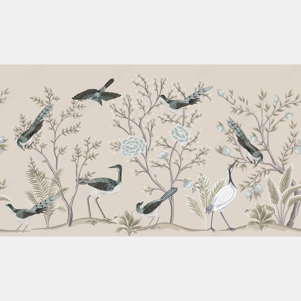 Tischaufkleber und Schreibtischaufkleber elegante vögel und blühende zweige – Wallnifity® Tischaufkleber und Schreibtischaufkleber elegante vögel und blühende zweige – Wallnifity®