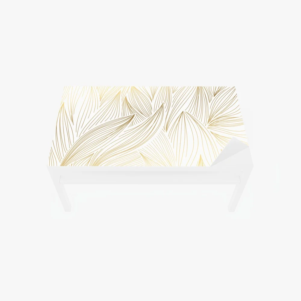 Tischaufkleber und Schreibtischaufkleber goldene blattlinien – Wallnifity® Tischaufkleber und Schreibtischaufkleber goldene blattlinien – Wallnifity®