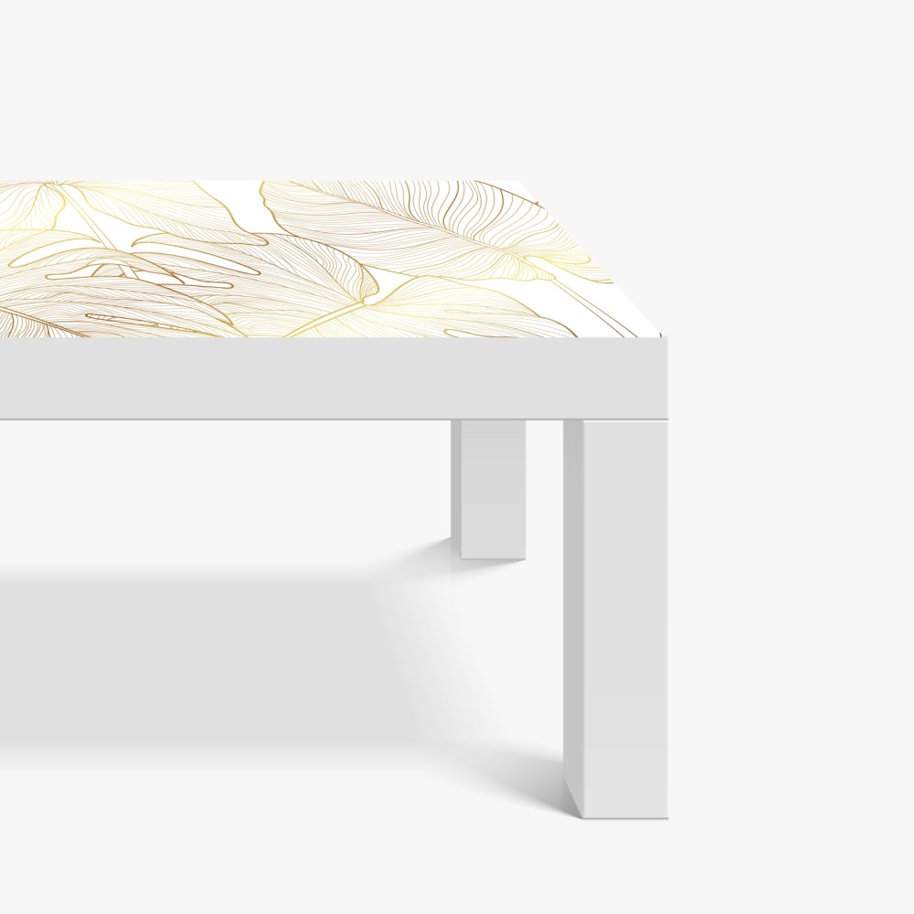 Tischaufkleber und Schreibtischaufkleber goldene botanische blattzeichnung – Wallnifity® Tischaufkleber und Schreibtischaufkleber goldene botanische blattzeichnung – Wallnifity®
