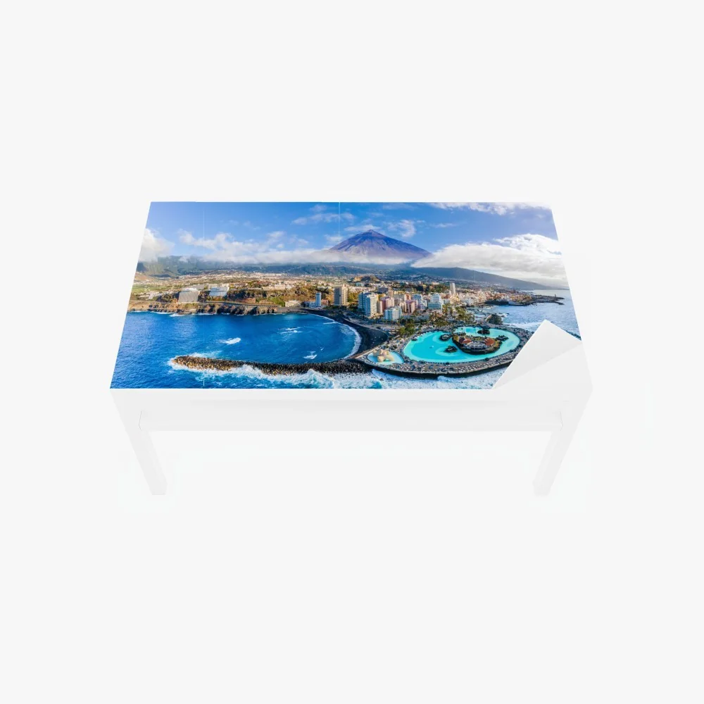 Tischaufkleber und Schreibtischaufkleber luftpanorama der küste von Teneriffa mit dem Mount Teide – Wallnifity® Tischaufkleber und Schreibtischaufkleber luftpanorama der küste von Teneriffa mit dem Mount Teide – Wallnifity®