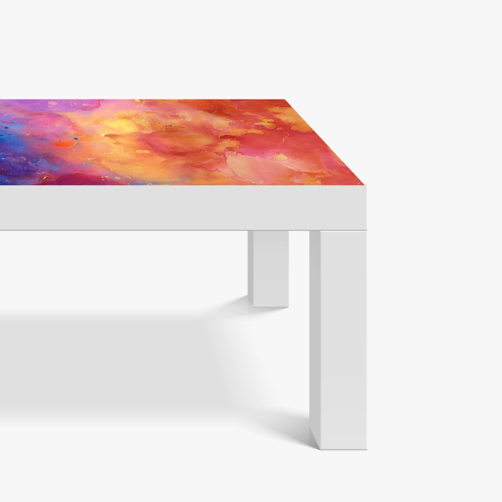 Tischaufkleber und Schreibtischaufkleber lebhafte aquarell-abstraktion in warmen tönen – Wallnifity® Tischaufkleber und Schreibtischaufkleber lebhafte aquarell-abstraktion in warmen tönen – Wallnifity®