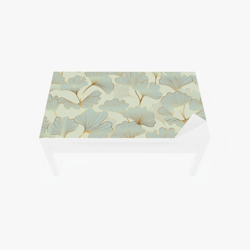 Tischaufkleber und Schreibtischaufkleber pastell ginkgo blättermuster mit goldakzenten – Wallnifity® Tischaufkleber und Schreibtischaufkleber pastell ginkgo blättermuster mit goldakzenten – Wallnifity®