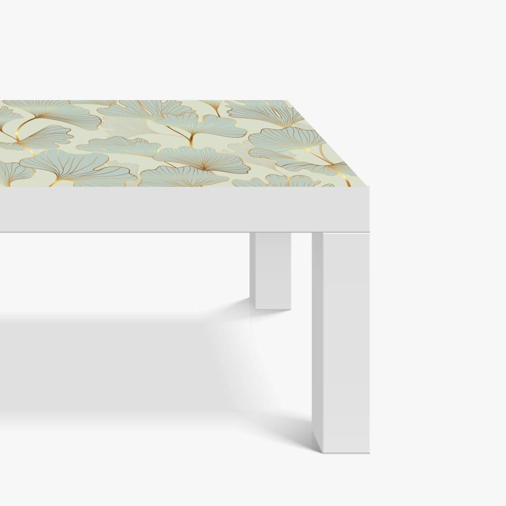Tischaufkleber und Schreibtischaufkleber pastell ginkgo blättermuster mit goldakzenten – Wallnifity® Tischaufkleber und Schreibtischaufkleber pastell ginkgo blättermuster mit goldakzenten – Wallnifity®