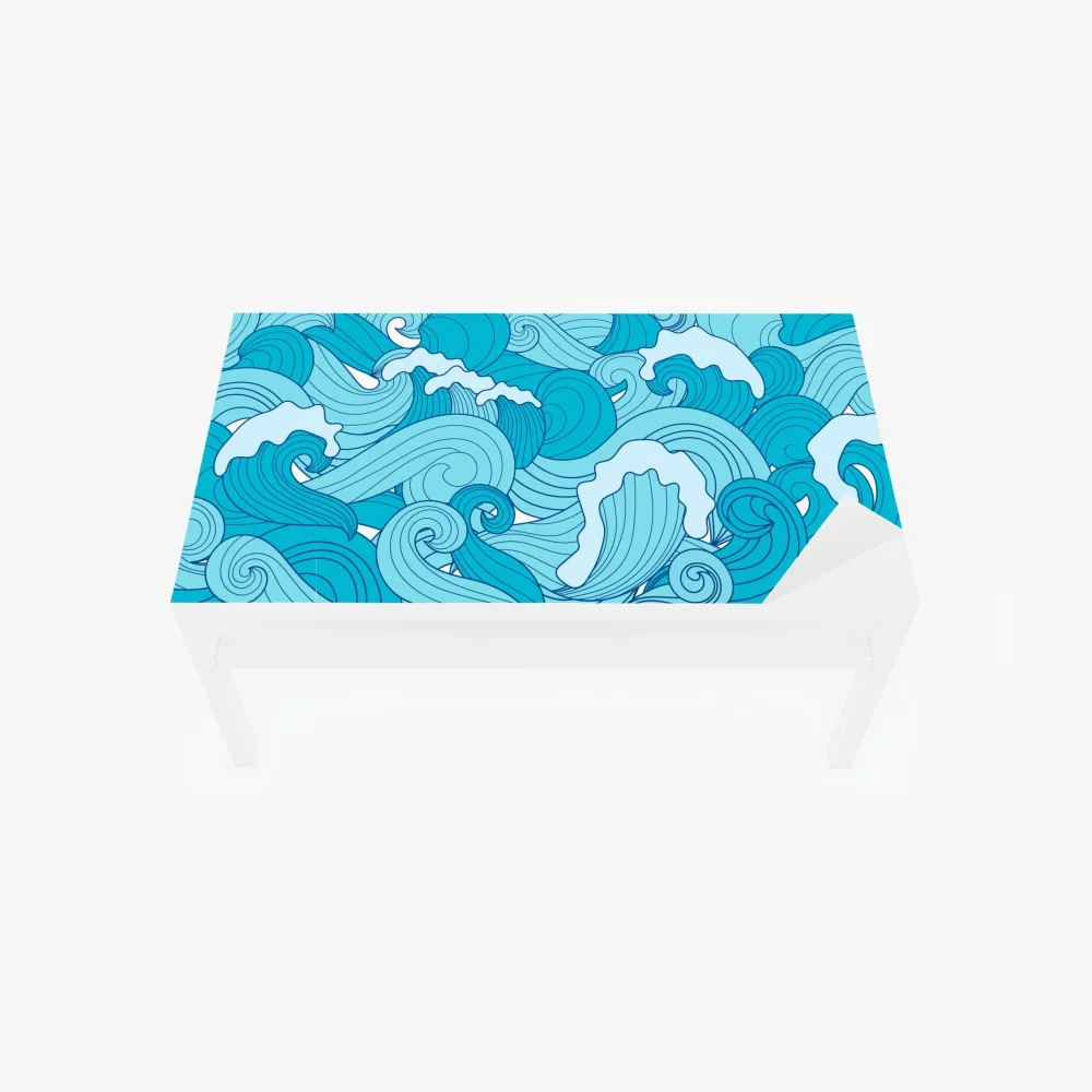 Tischaufkleber und Schreibtischaufkleber blaue ozeanwellen illustration – Wallnifity® Tischaufkleber und Schreibtischaufkleber blaue ozeanwellen illustration – Wallnifity®