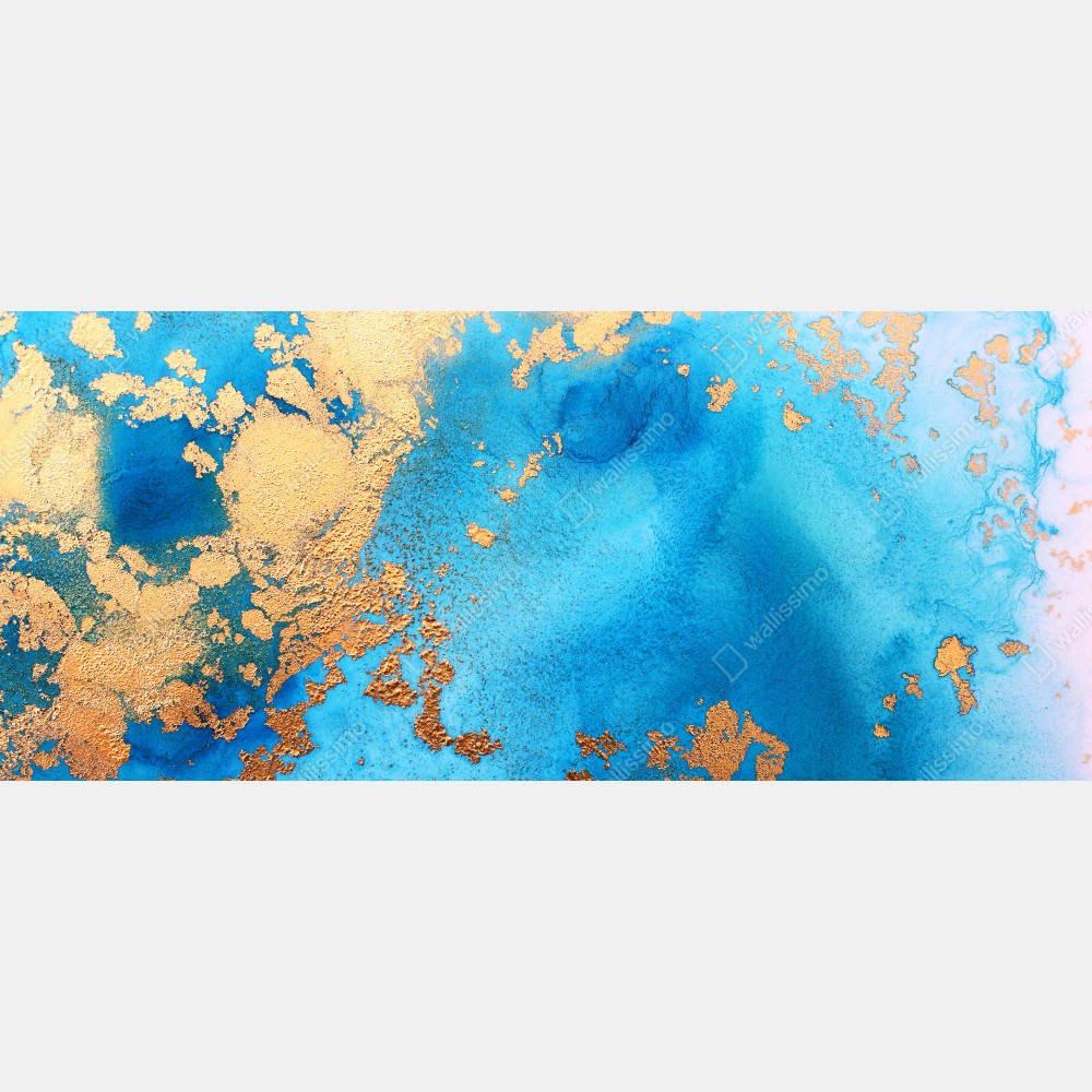 Tischaufkleber und Schreibtischaufkleber blau-gold abstrakte ozeantextur – Wallnifity® Tischaufkleber und Schreibtischaufkleber blau-gold abstrakte ozeantextur – Wallnifity®