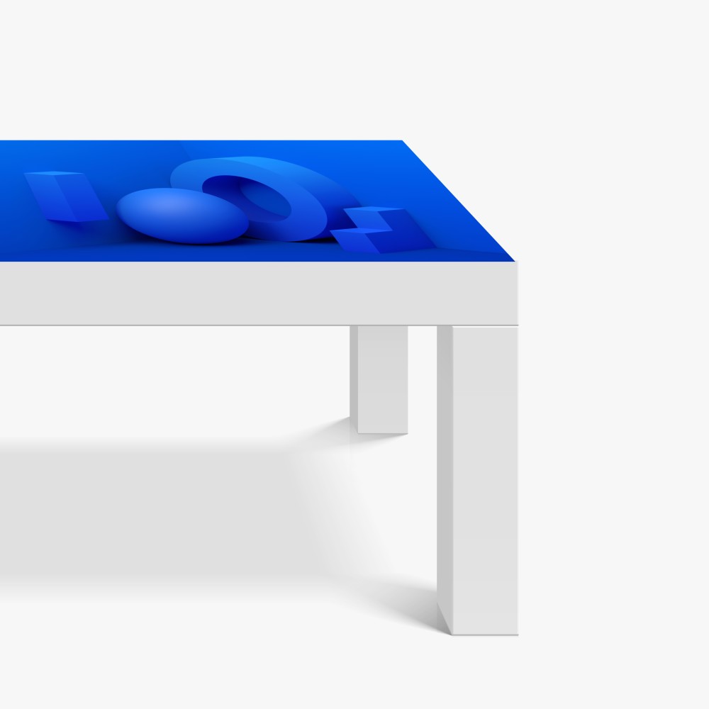 Tischaufkleber und Schreibtischaufkleber blaue geometrische 3d-komposition – Wallnifity® Tischaufkleber und Schreibtischaufkleber blaue geometrische 3d-komposition – Wallnifity®