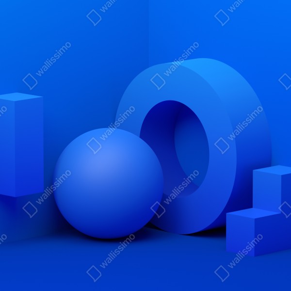 Tischaufkleber und Schreibtischaufkleber blaue geometrische 3d-komposition – Wallnifity® Tischaufkleber und Schreibtischaufkleber blaue geometrische 3d-komposition – Wallnifity®