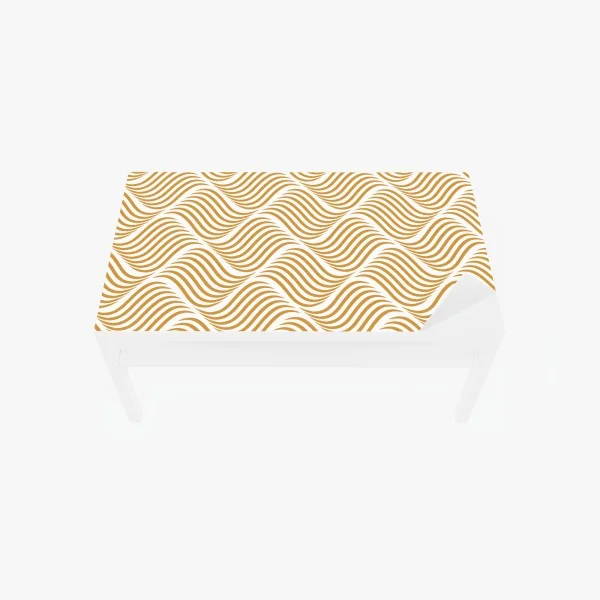 Tischaufkleber und Schreibtischaufkleber goldenes wellenmuster wanddeko
