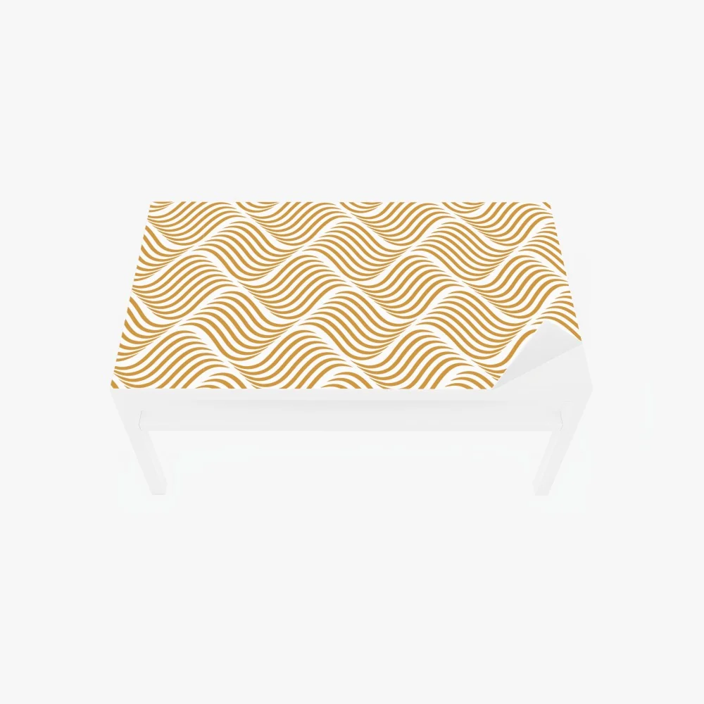 Tischaufkleber und Schreibtischaufkleber goldenes wellenmuster wanddeko – Wallnifity® Tischaufkleber und Schreibtischaufkleber goldenes wellenmuster wanddeko – Wallnifity®