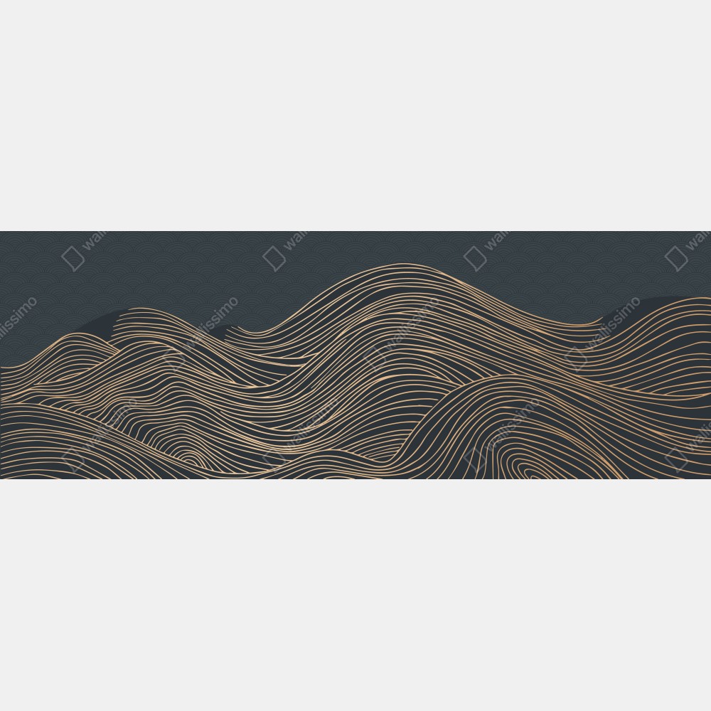 Tischaufkleber und Schreibtischaufkleber goldene wellen im japanischen stil – Wallnifity® Tischaufkleber und Schreibtischaufkleber goldene wellen im japanischen stil – Wallnifity®