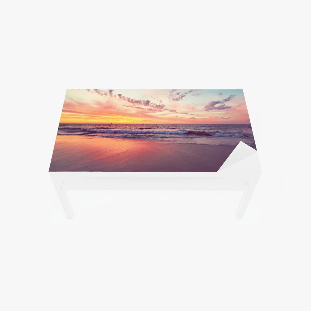 Tischaufkleber und Schreibtischaufkleber pastelliger sonnenuntergang über ruhigem meer – Wallnifity® Tischaufkleber und Schreibtischaufkleber pastelliger sonnenuntergang über ruhigem meer – Wallnifity®