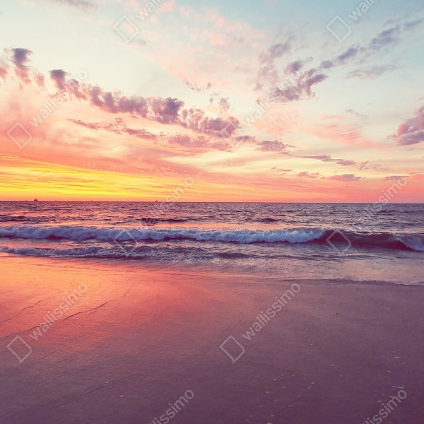 Tischaufkleber und Schreibtischaufkleber pastelliger sonnenuntergang über ruhigem meer – Wallnifity® Tischaufkleber und Schreibtischaufkleber pastelliger sonnenuntergang über ruhigem meer – Wallnifity®