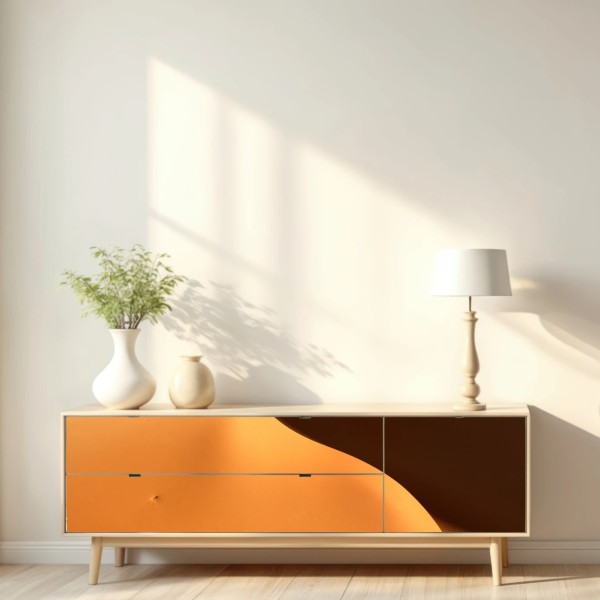 Repositionierbarer Aufkleber goldene dünenkurven – Wallnifity® Repositionierbarer Aufkleber goldene dünenkurven – Wallnifity®