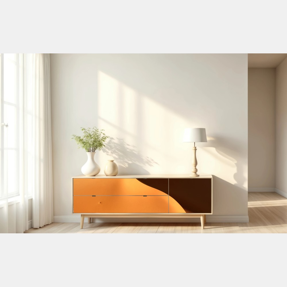 Repositionierbarer Aufkleber goldene dünenkurven – Wallnifity® Repositionierbarer Aufkleber goldene dünenkurven – Wallnifity®