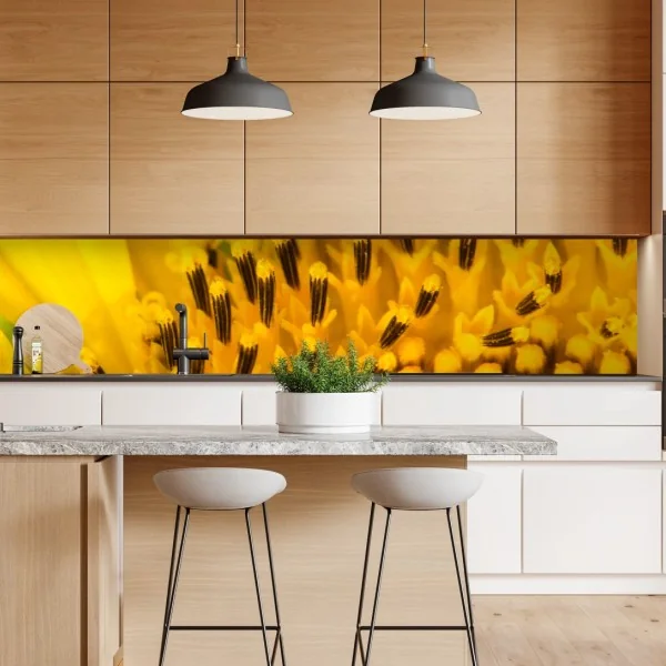 Repositionierbarer Aufkleber goldene sonnenblume nahaufnahme – Wallnifity® Repositionierbarer Aufkleber goldene sonnenblume nahaufnahme – Wallnifity®
