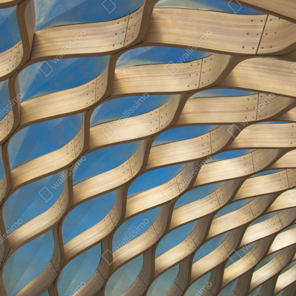 Repositionierbarer Aufkleber holzlamellen überdachung in Chicago – Wallnifity® Repositionierbarer Aufkleber holzlamellen überdachung in Chicago – Wallnifity®