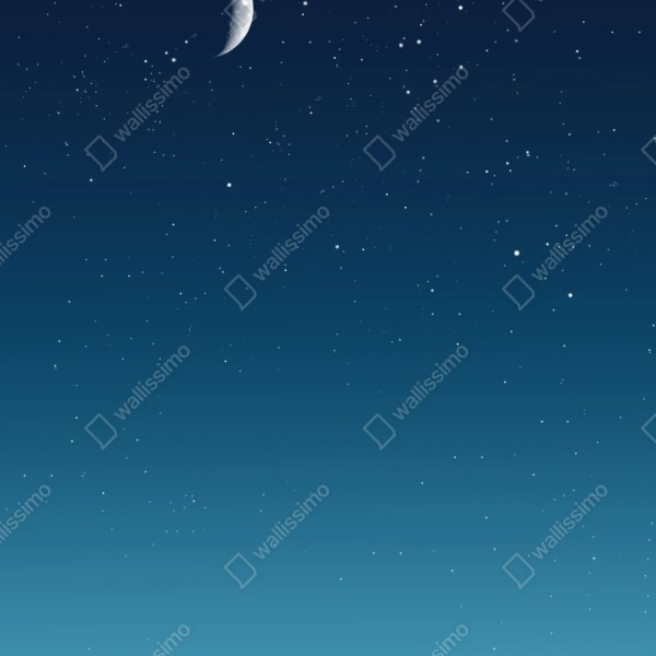 Repositionierbarer Aufkleber ruhiger halbmond am sternenhimmel – Wallnifity® Repositionierbarer Aufkleber ruhiger halbmond am sternenhimmel – Wallnifity®