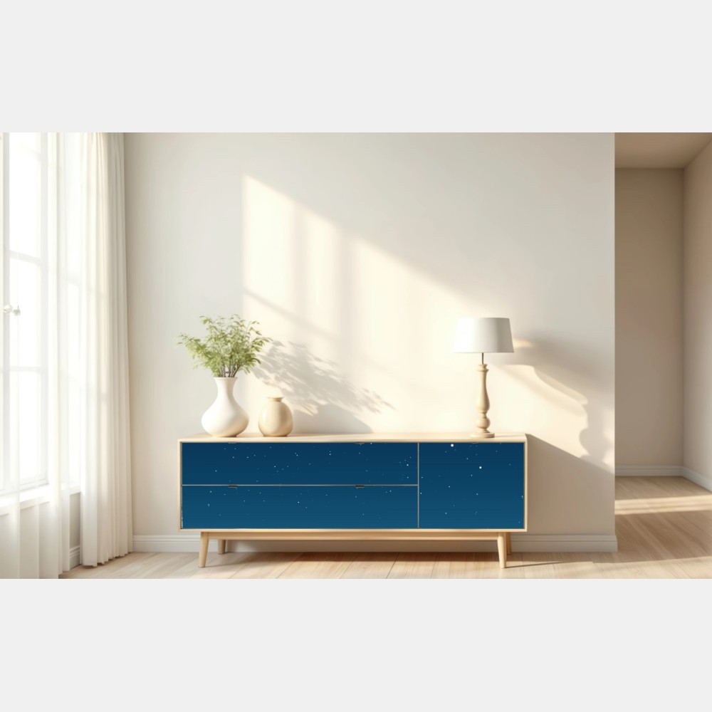 Repositionierbarer Aufkleber ruhiger halbmond am sternenhimmel – Wallnifity® Repositionierbarer Aufkleber ruhiger halbmond am sternenhimmel – Wallnifity®