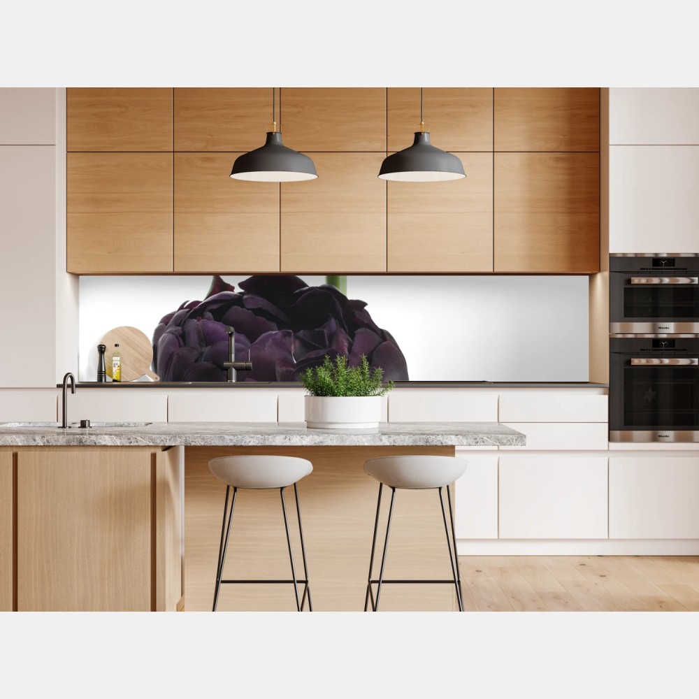 Repositionierbarer Aufkleber dunkle violette tulpen auf weißem hintergrund – Wallnifity® Repositionierbarer Aufkleber dunkle violette tulpen auf weißem hintergrund – Wallnifity®