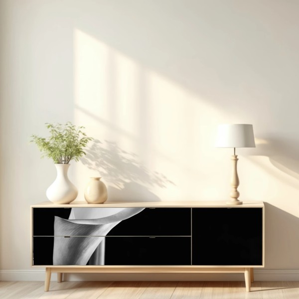 Repositionierbarer Aufkleber elegante calla in monochrom – Wallnifity® Repositionierbarer Aufkleber elegante calla in monochrom – Wallnifity®