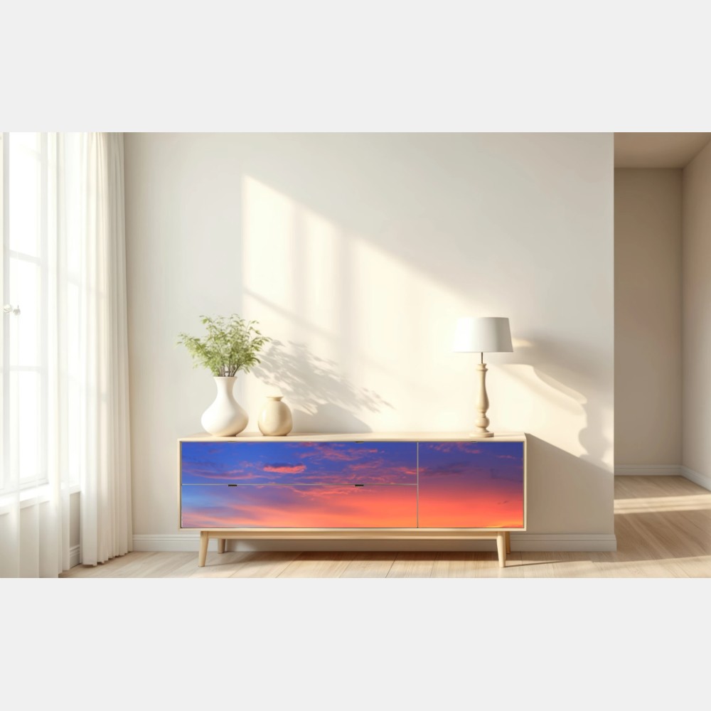 Repositionierbarer Aufkleber mole bei sonnenuntergang am strand – Wallnifity® Repositionierbarer Aufkleber mole bei sonnenuntergang am strand – Wallnifity®