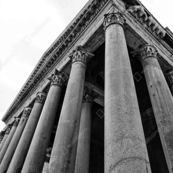 Repositionierbarer Aufkleber majestätische säulen des Pantheon in Rom – Wallnifity® Repositionierbarer Aufkleber majestätische säulen des Pantheon in Rom – Wallnifity®
