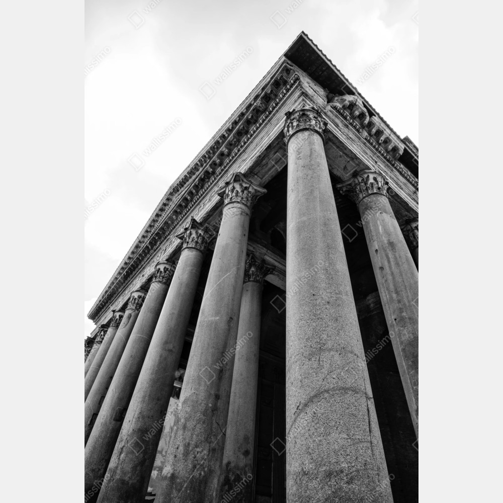 Repositionierbarer Aufkleber majestätische säulen des Pantheon in Rom – Wallnifity® Repositionierbarer Aufkleber majestätische säulen des Pantheon in Rom – Wallnifity®
