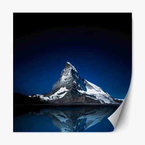 Repositionierbarer Aufkleber Matterhorn nächtliche spiegelung – Wallnifity® Repositionierbarer Aufkleber Matterhorn nächtliche spiegelung – Wallnifity®