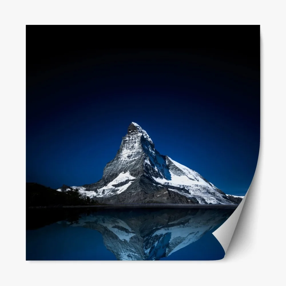 Repositionierbarer Aufkleber Matterhorn nächtliche spiegelung – Wallnifity® Repositionierbarer Aufkleber Matterhorn nächtliche spiegelung – Wallnifity®