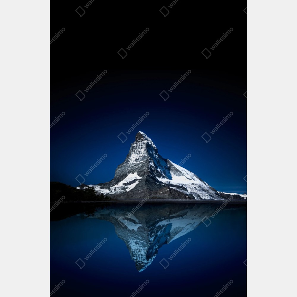Repositionierbarer Aufkleber Matterhorn nächtliche spiegelung – Wallnifity® Repositionierbarer Aufkleber Matterhorn nächtliche spiegelung – Wallnifity®
