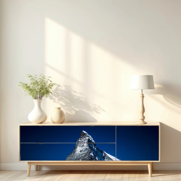 Repositionierbarer Aufkleber Matterhorn nächtliche spiegelung – Wallnifity® Repositionierbarer Aufkleber Matterhorn nächtliche spiegelung – Wallnifity®