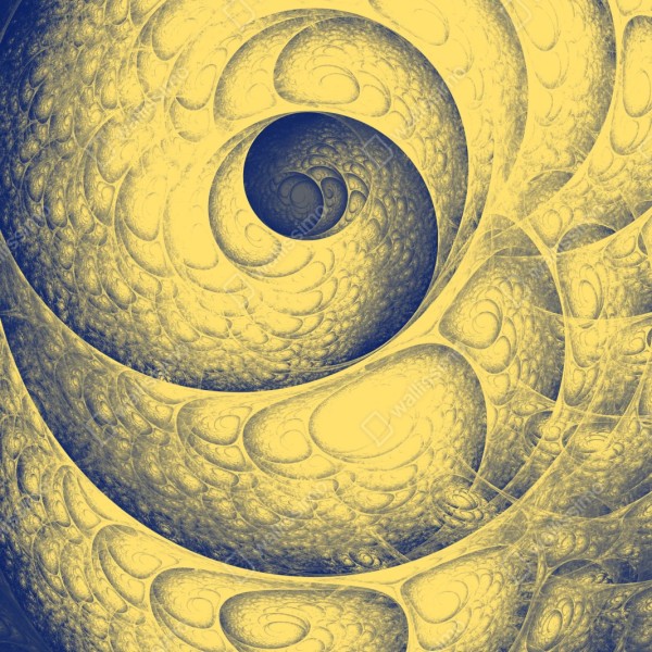 Repositionierbarer Aufkleber goldene spiralförmige fraktalstruktur – Wallnifity® Repositionierbarer Aufkleber goldene spiralförmige fraktalstruktur – Wallnifity®