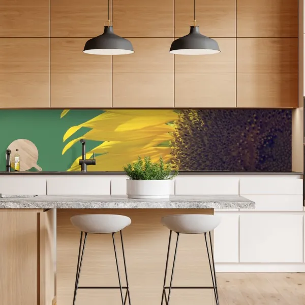 Repositionierbarer Aufkleber sonnige gelbe 3d-abstrakte kurve – Wallnifity®