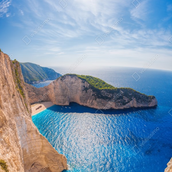 Repositionierbarer Aufkleber sonnenklippen am Navagio strand, Zakynthos – Wallnifity® Repositionierbarer Aufkleber sonnenklippen am Navagio strand, Zakynthos – Wallnifity®