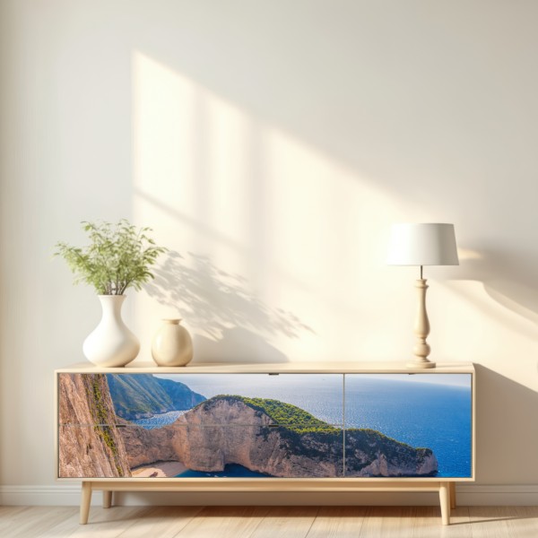 Repositionierbarer Aufkleber sonnenklippen am Navagio strand, Zakynthos – Wallnifity® Repositionierbarer Aufkleber sonnenklippen am Navagio strand, Zakynthos – Wallnifity®