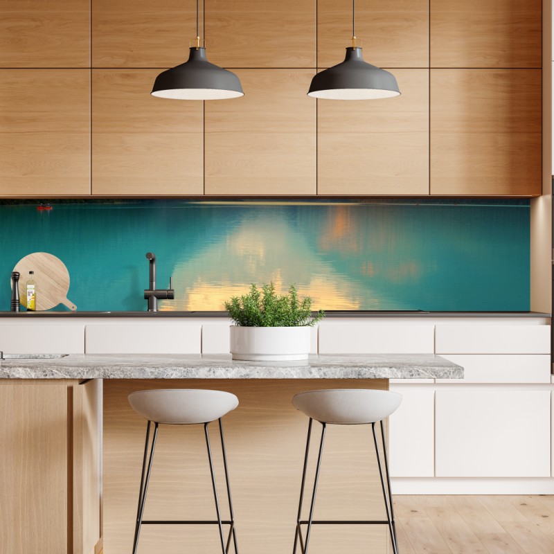 Repositionierbarer Aufkleber geometrische makroaufnahme türkiser sukkulente – Wallnifity®
