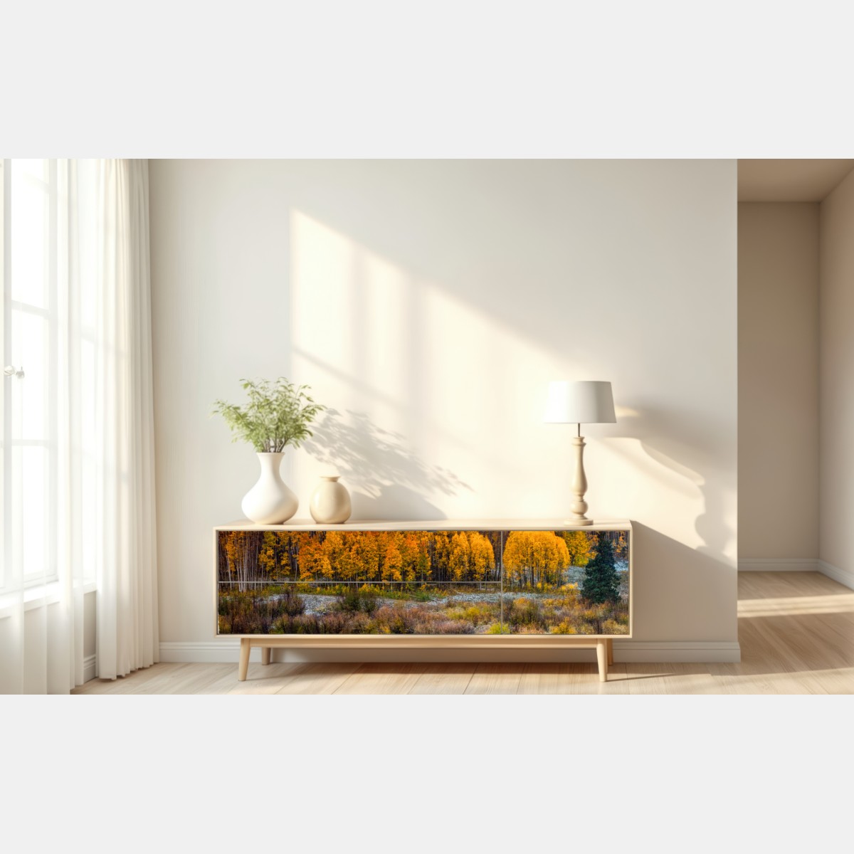 Repositionierbarer Aufkleber rosafarbener sonnenaufgang über East Beckwith Mountain – Wallnifity® Repositionierbarer Aufkleber rosafarbener sonnenaufgang über East Beckwith Mountain – Wallnifity®