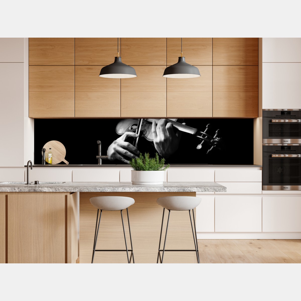 Repositionierbarer Aufkleber geige in monochrom – Wallnifity® Repositionierbarer Aufkleber geige in monochrom – Wallnifity®