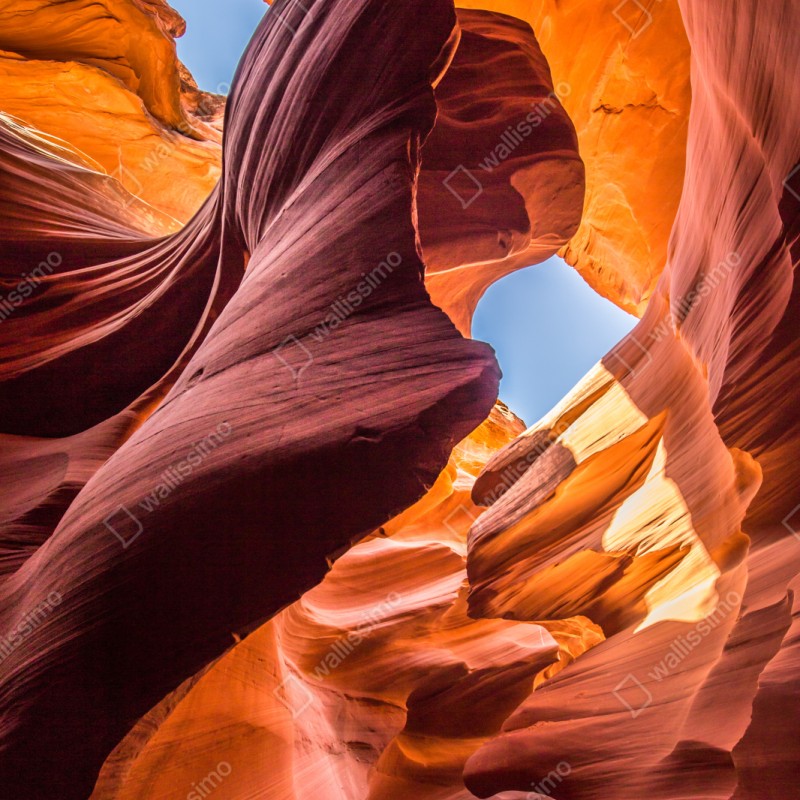 Repositionierbarer Aufkleber sonnenbeschienene schlucht mit sandsteinformationen – Wallnifity® Repositionierbarer Aufkleber sonnenbeschienene schlucht mit sandsteinformationen – Wallnifity®