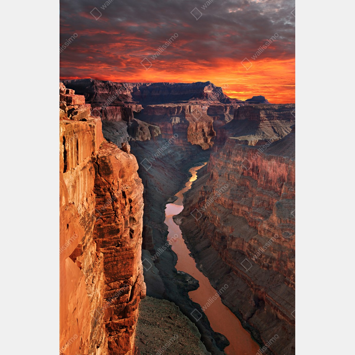 Repositionierbarer Aufkleber Grand Canyon sonnenuntergang panorama – Wallnifity® Repositionierbarer Aufkleber Grand Canyon sonnenuntergang panorama – Wallnifity®