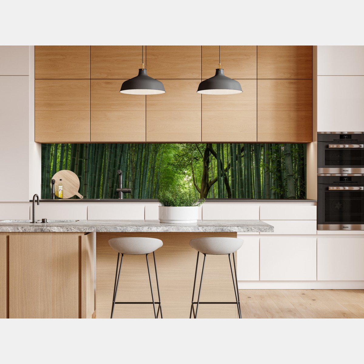 Repositionierbarer Aufkleber ruhiger bambushainpfad – Wallnifity® Repositionierbarer Aufkleber ruhiger bambushainpfad – Wallnifity®