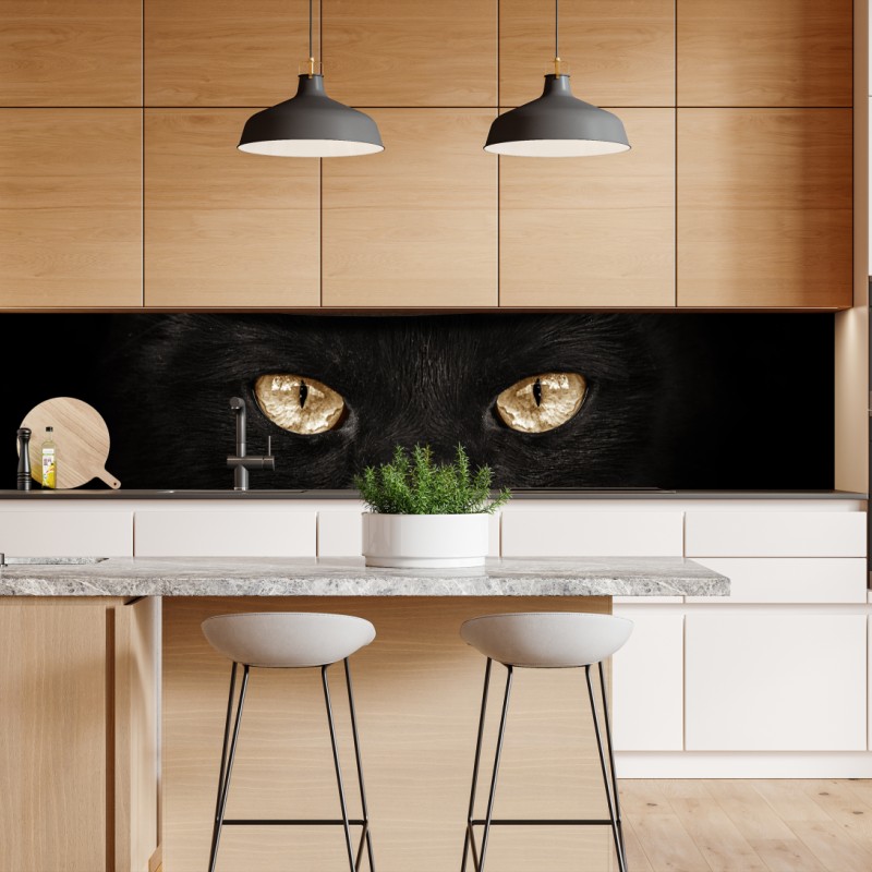 Repositionierbarer Aufkleber nebeliger kiefernwald – Wallnifity®