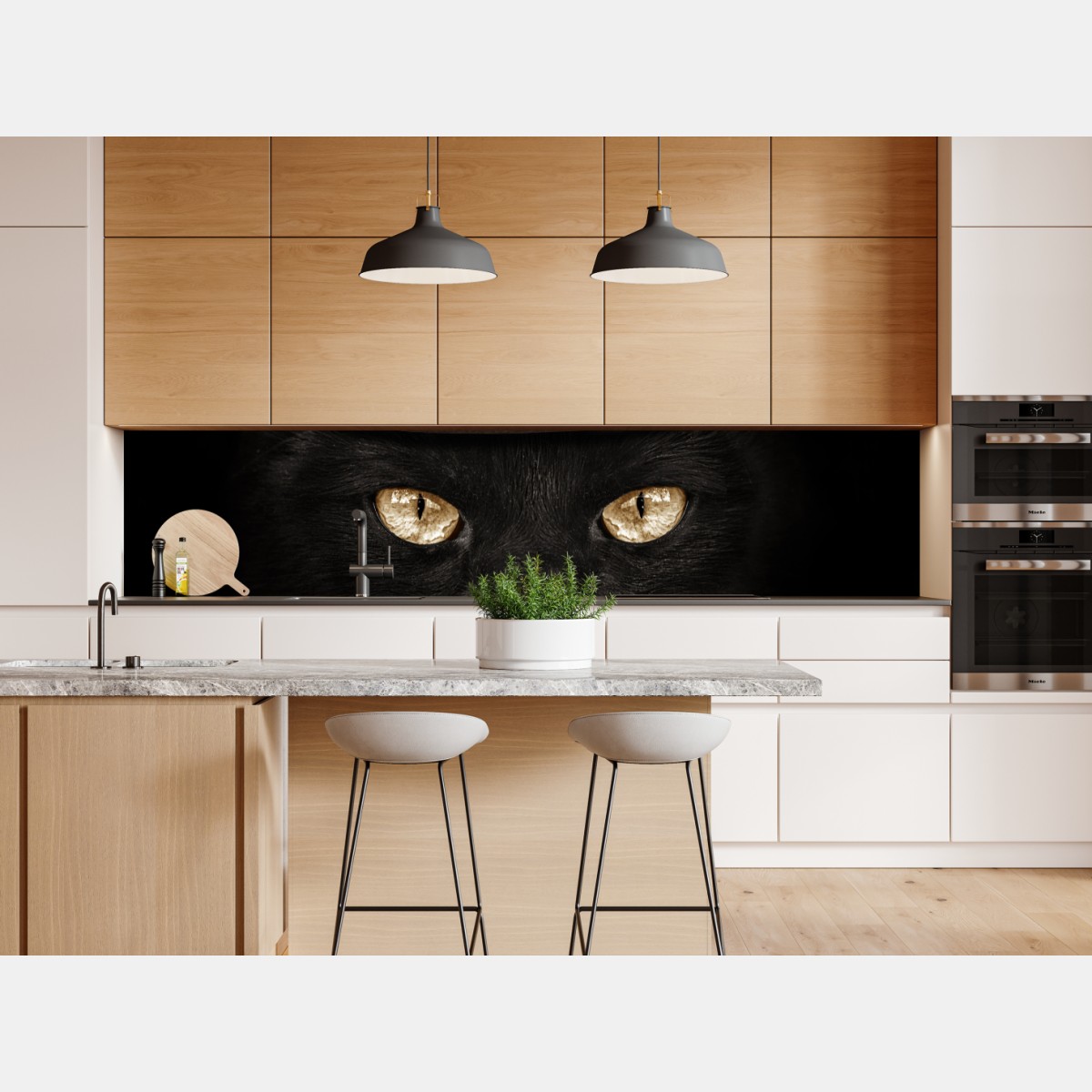 Repositionierbarer Aufkleber elegante schwarze katze mit zylinder und fliege – Wallnifity® Repositionierbarer Aufkleber elegante schwarze katze mit zylinder und fliege – Wallnifity®