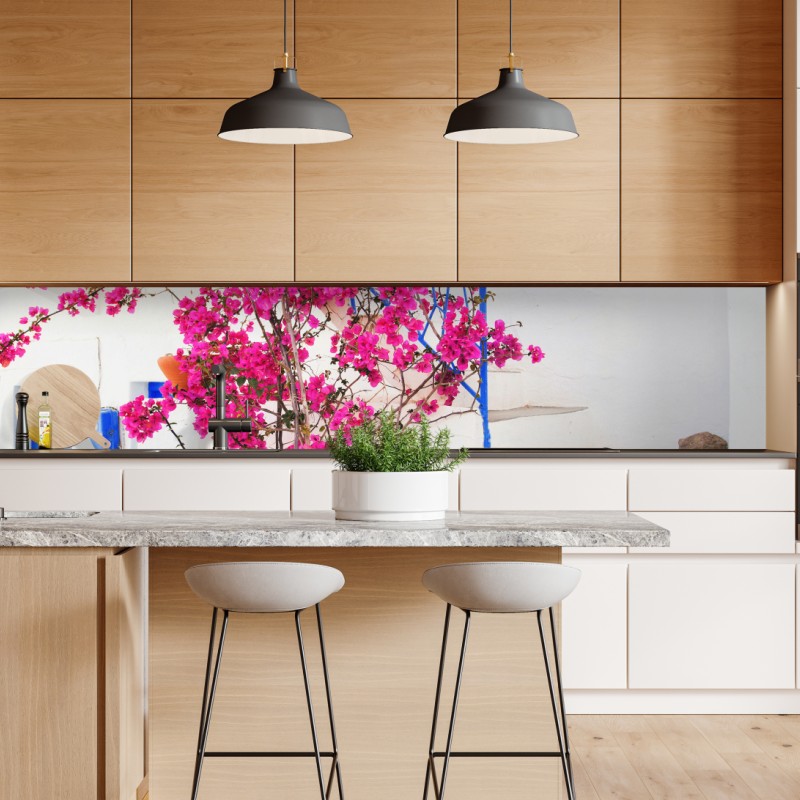 Repositionierbarer Aufkleber Dallas skyline im violetten abendlicht – Wallnifity®