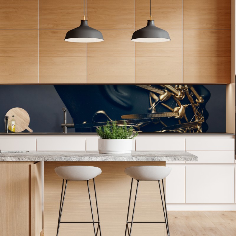 Repositionierbarer Aufkleber zarte weiße orchideen vor gedämpftem hintergrund – Wallnifity®